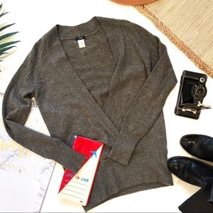 J.Crew Taupe Gray Dream Drape Sweater Cashmere